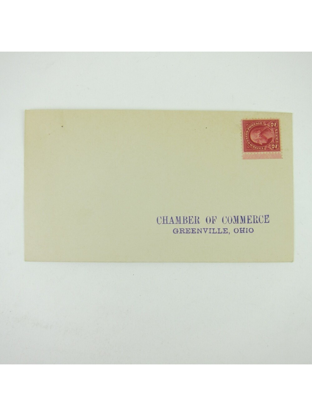 US Postal Stationery Chamber of Commerce Greenville Ohio 2c Washington Antique